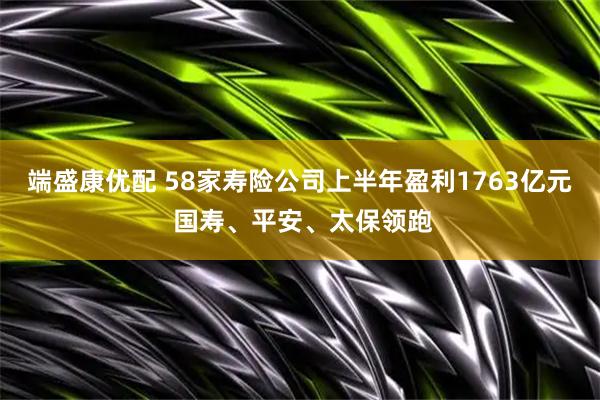 端盛康优配 58家寿险公司上半年盈利1763亿元 国寿、平安、太保领跑
